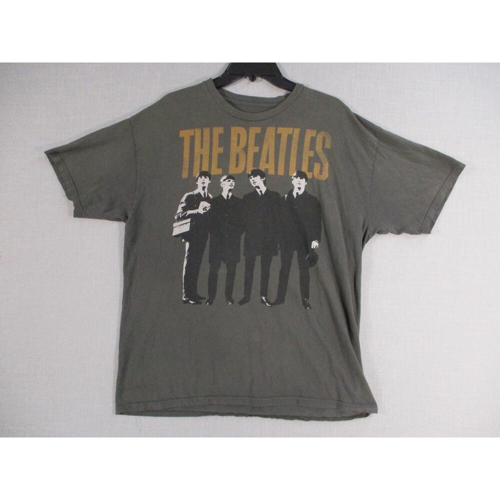 The Beatles Grey Iconic Retro Graphic Tee T-Shirt‎ Men Size XL